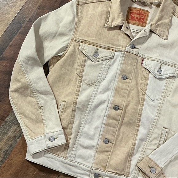 Levi's Men's Cliffhanger Two-Tone Patchwork Trucker Jacket - Size Large - Picture 6 of 8